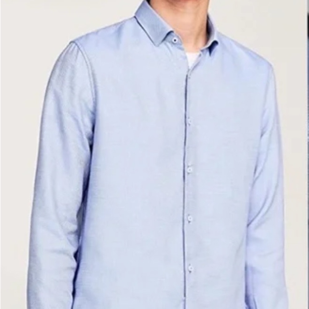 Zara Men's Sky Blue Dress Shirt